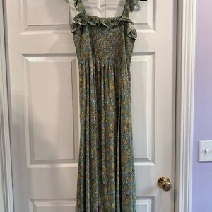 Natural Life Megan smock midi slit dress